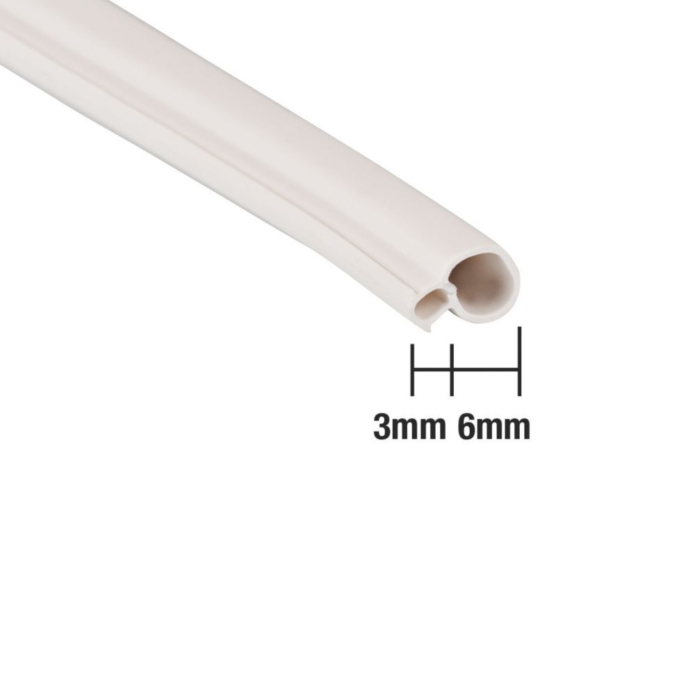 20M IN WHITE REPLACEMENT RUBBER UPVC WINDOW DOOR GASKET SEAL DRAUGHT PROOFING 