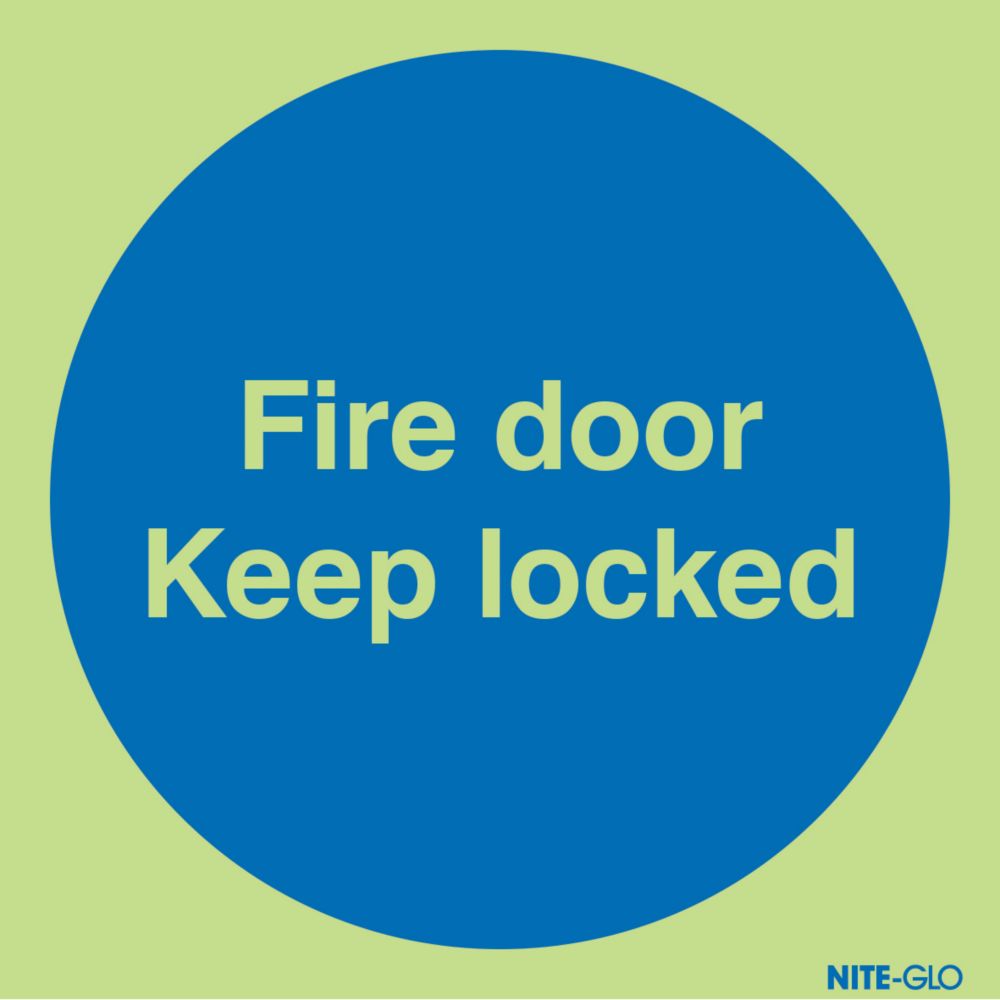 Nite-Glo 'Fire Door Keep Locked' Sign 100 x 100mm Reviews