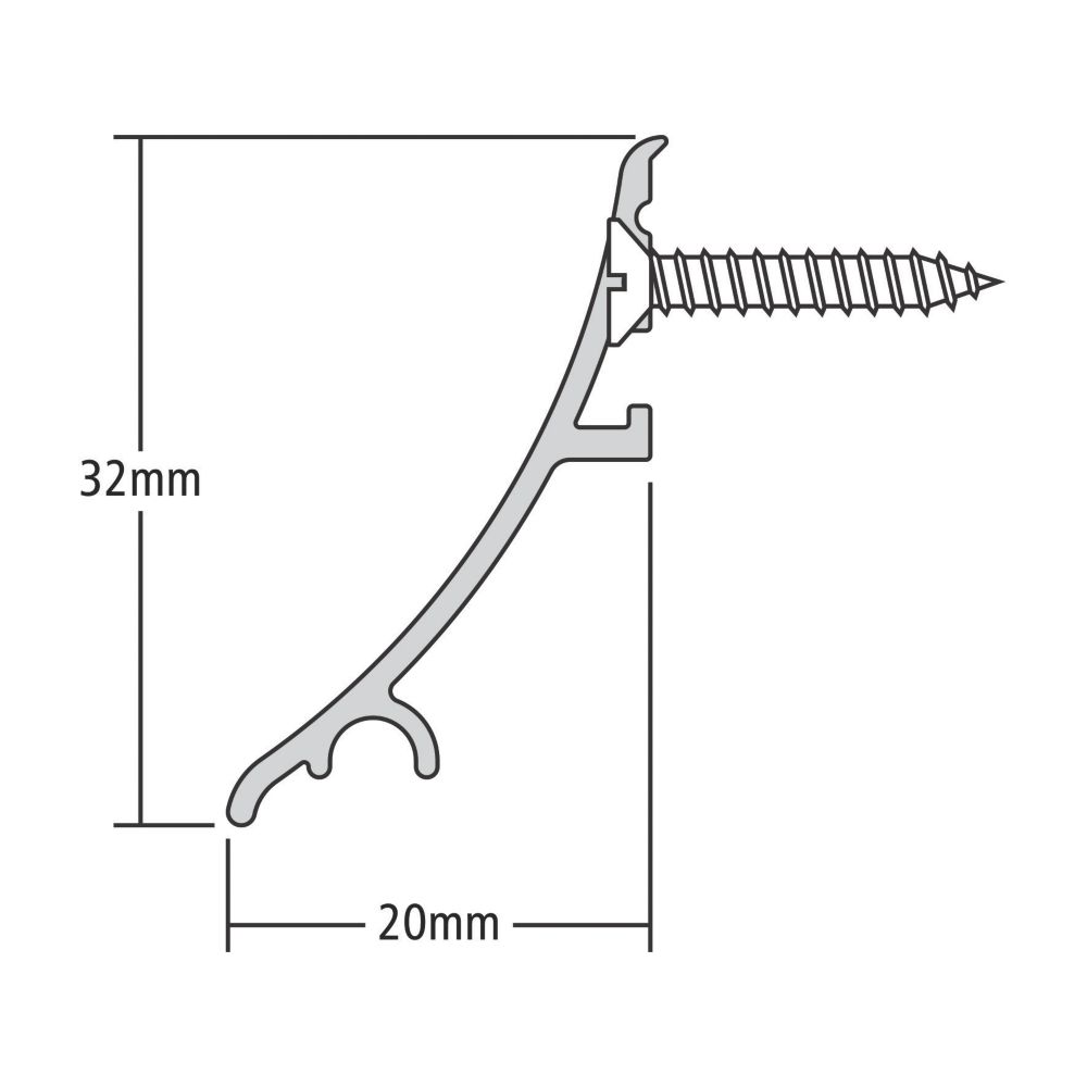 Stormguard Rain Deflector Polished Aluminium 0.84m