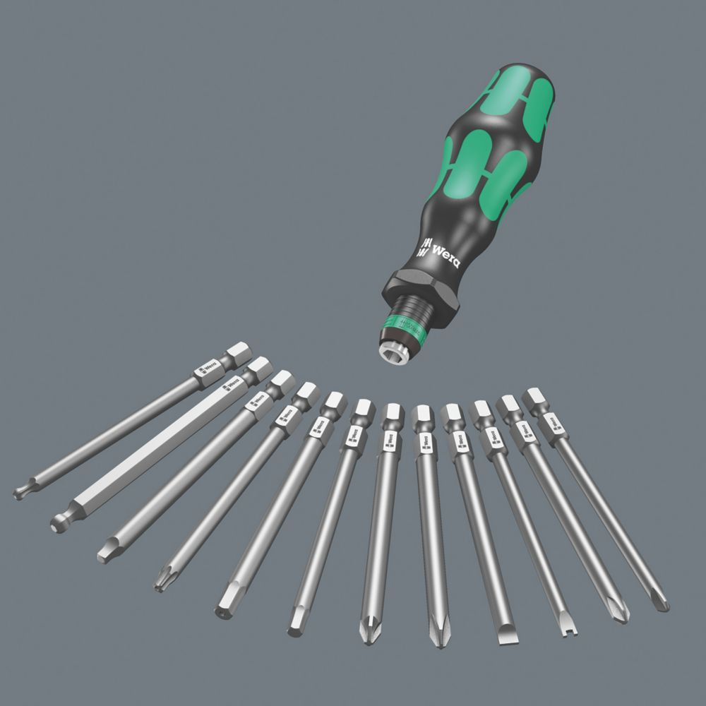 Wera Kraftform Kompakt Interchangeable Screwdriver Bit Set 17 Pieces