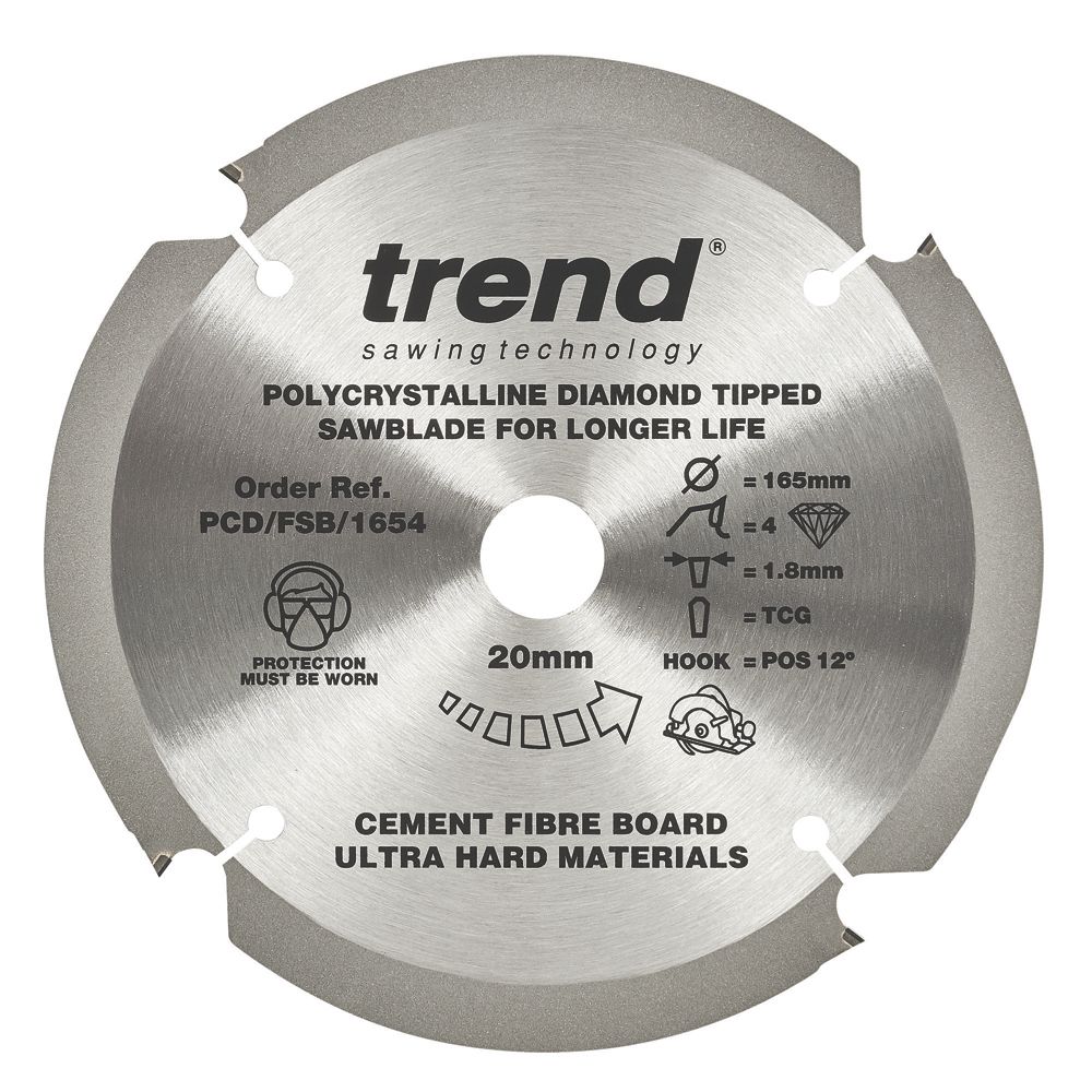 Trend Fibreboard Sawblade 165 x 20mm 4T Reviews