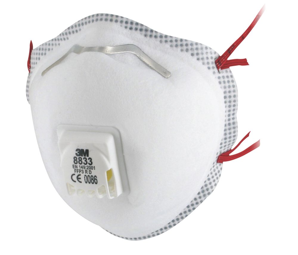 3M 8833SP Cup-Valved Respirators P3 5 Pack Reviews