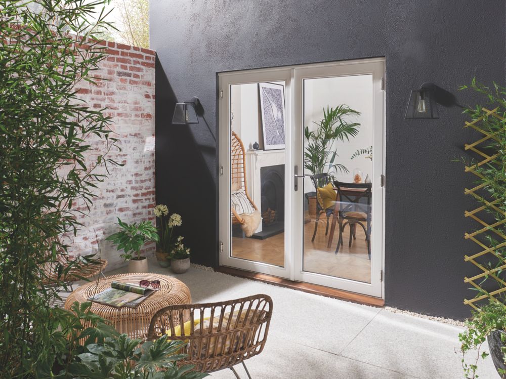 Jeld Wen Bedgebury Hardwood External French Door Set White 1794 X