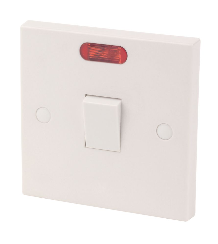 20A 1-Gang DP Control Switch White with Neon with White Inserts Reviews