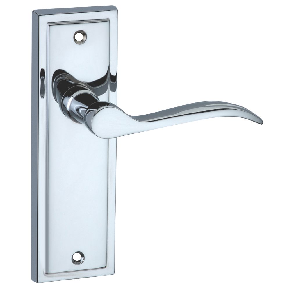 Designer Levers Berkeley Lever On Backplate Door Handle Pair Polished Chrome