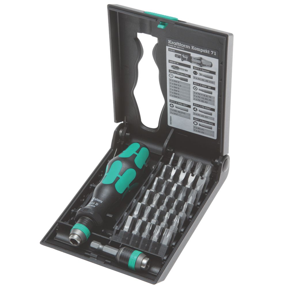 Wera Kraftform Kompakt Interchangeable Screwdriver Set 32 Pieces Reviews