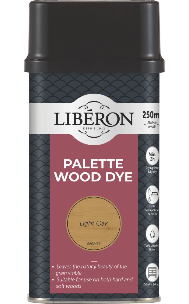 Liberon Water Based Interior Pallette Wood Dye Light Oak 250ml Wood Dye Screwfix Com