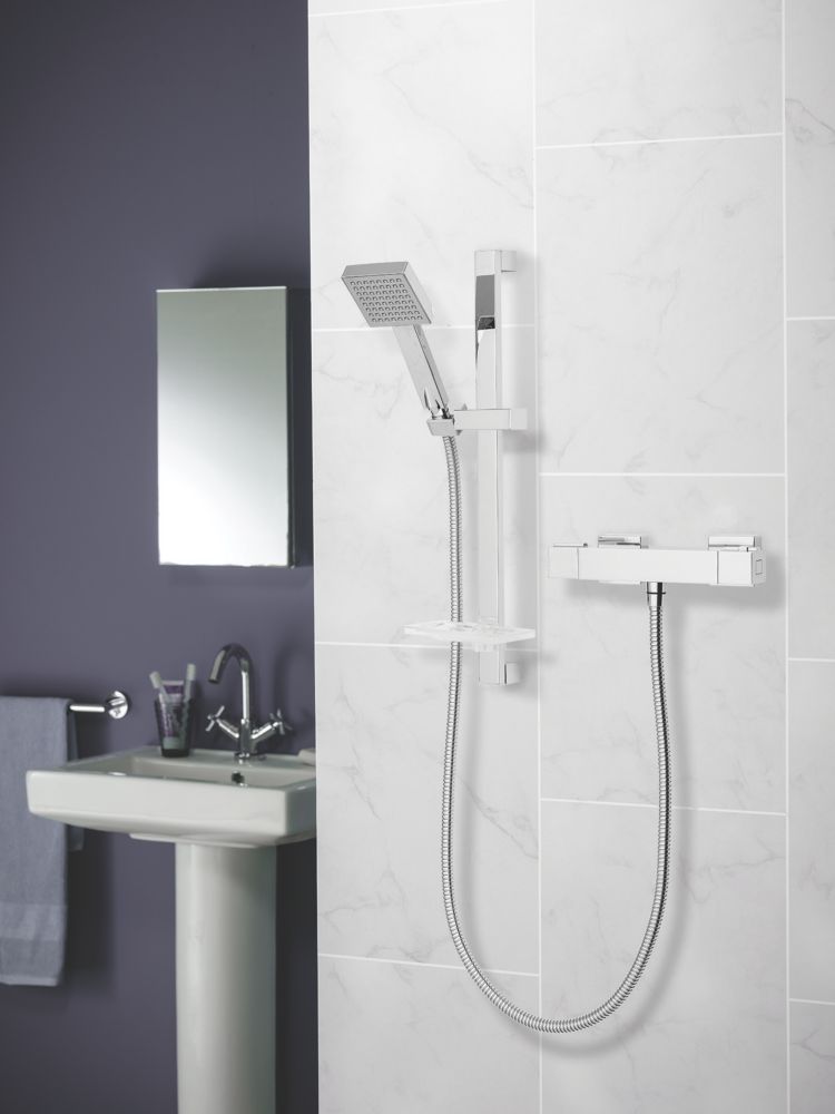 Triton Muse Rear-Fed Exposed Chrome Thermostatic Mixer Shower