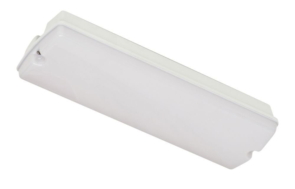 Robus R8MLED-01 Maintained Emergency Rectangular LED Bulkhead White 4W Reviews