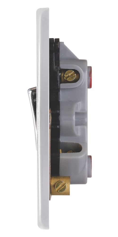 Schneider Electric Ultimate Low Profile 20AX 1-Gang DP Control Switch Polished Chrome with Neon with Black Inserts