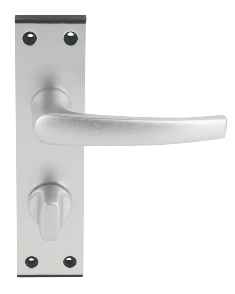 Smith & Locke Black End Cap Fire Rated WC Door Handle Set Pair Satin Aluminium Reviews