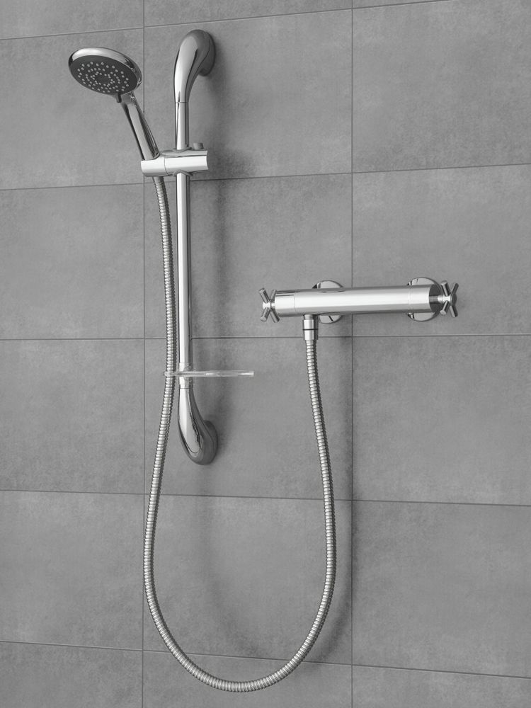 Triton Vitino Rear-Fed Exposed Chrome Thermostatic Mixer Shower