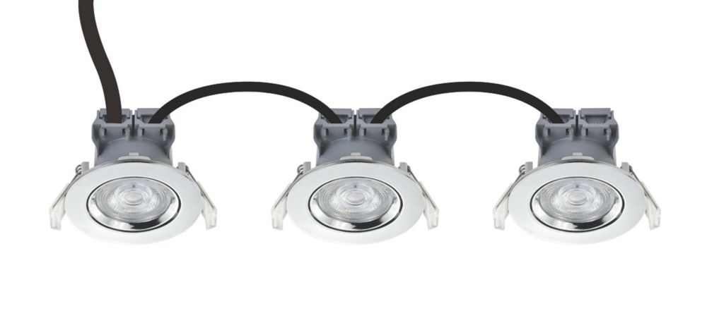 LAP Adjustable LED Downlight Chrome 370lm 5W 220-240V