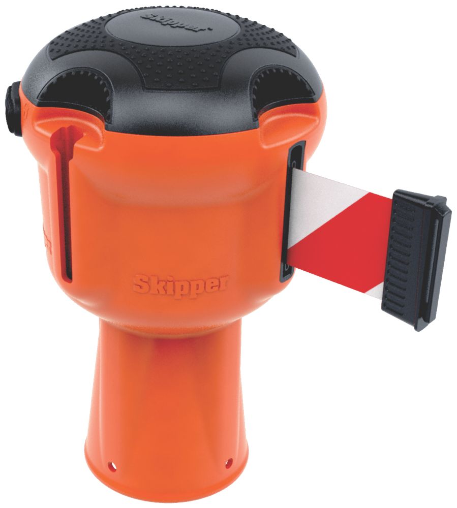 Skipper Retractable Barrier Orange with Red & White Tape Reviews