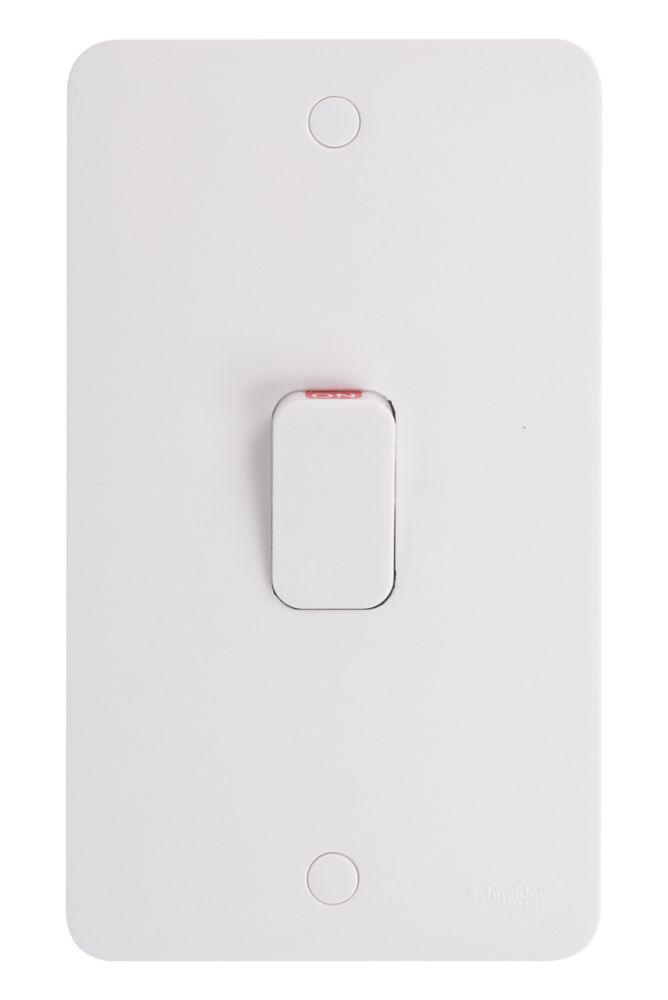 Schneider Electric Lisse 50A 2-Gang DP Cooker Switch White with LED