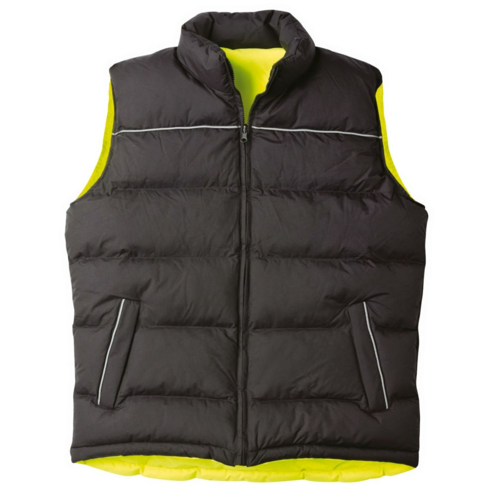 Reversible Hi-Vis Body Warmer Yellow / Black Large 43-46