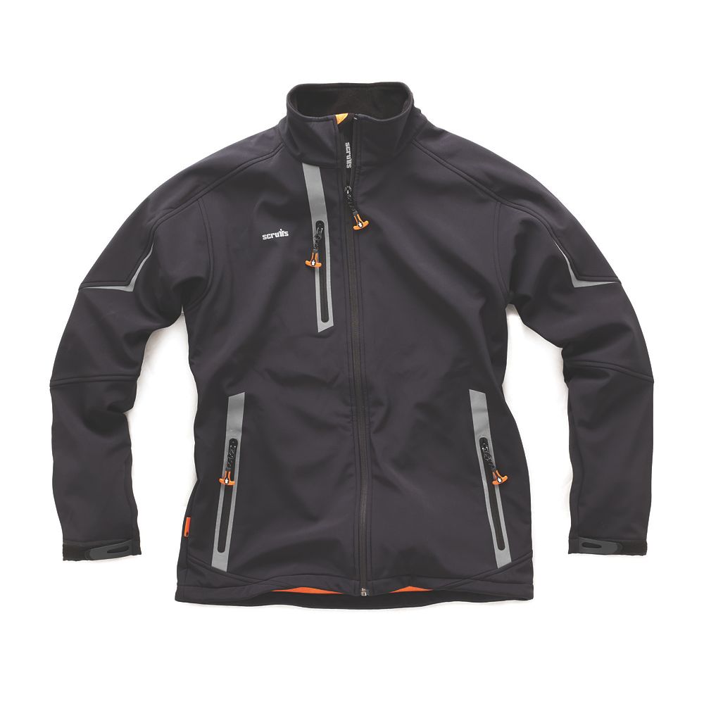 Scruffs Pro Softshell Jacket Black Small 38-40