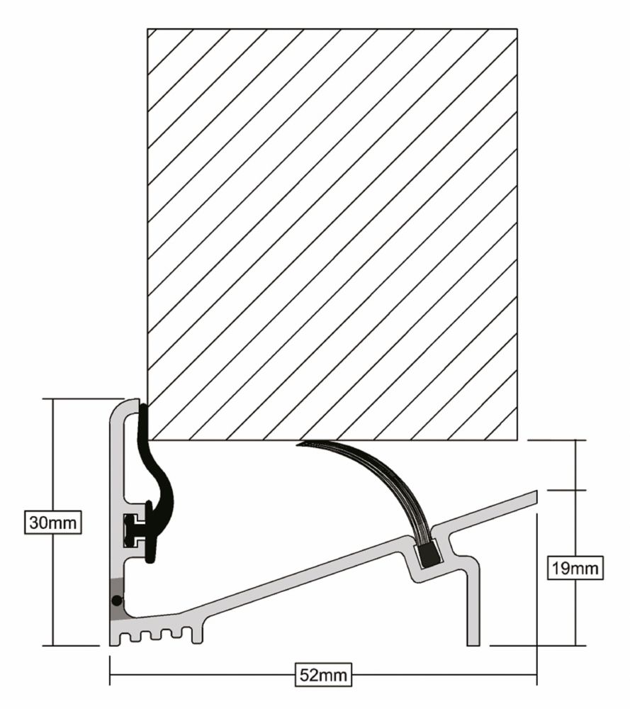 Diall 2-Part Threshold Door Seal Gold 914mm