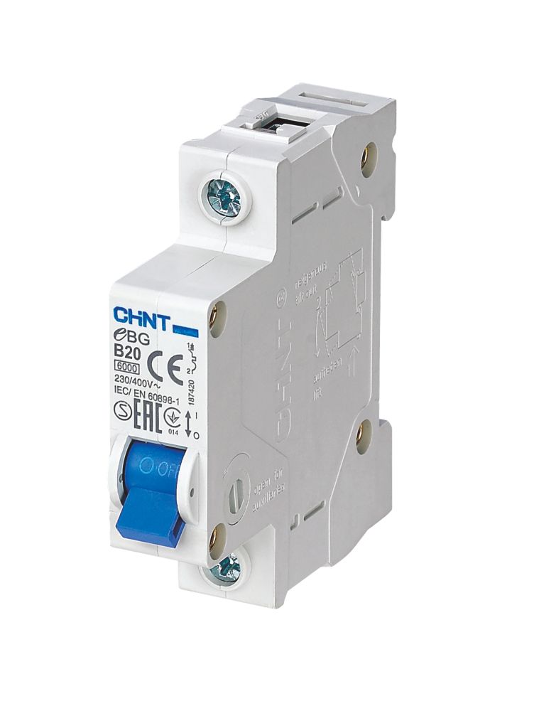 Chint 20a Sp Type B Mcb Mcbs Screwfix Com