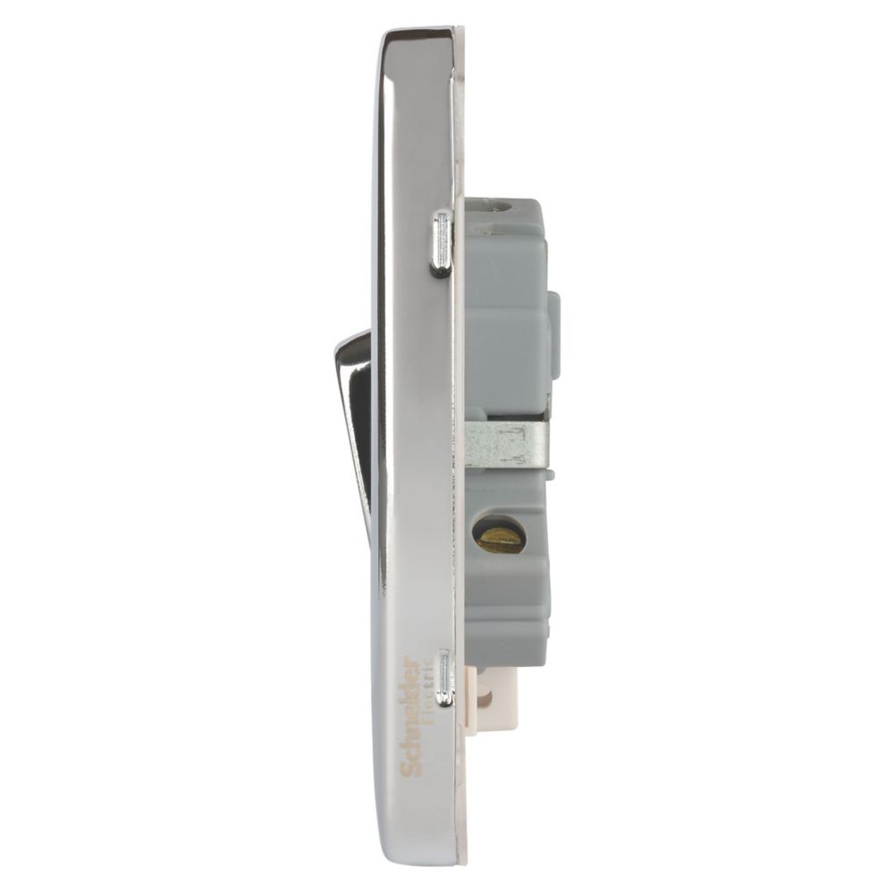 Schneider Electric Lisse Deco 20AX 1-Gang DP Control Switch Polished Chrome with White Inserts