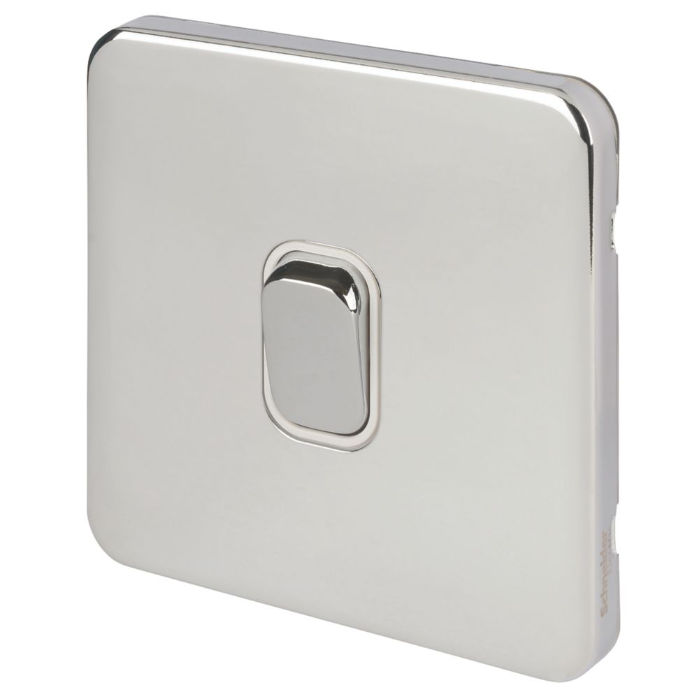 Schneider Electric Lisse Deco 20AX 1-Gang DP Control Switch Polished Chrome with White Inserts Reviews