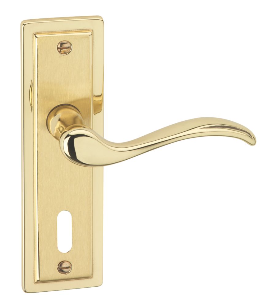 Urfic Porto Fire Rated Lock Lever on Backplate Pair Dual Tone Reviews