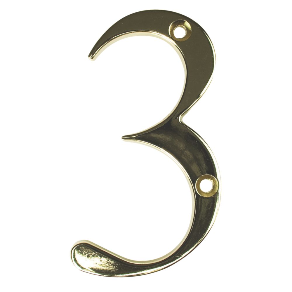 Fab & Fix Door Numeral 3 Gold 80mm Reviews