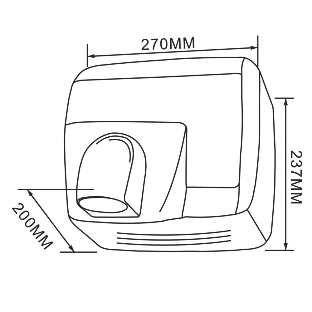 BlueDry Blue Storm High Speed Hand Dryer White 2.3kW