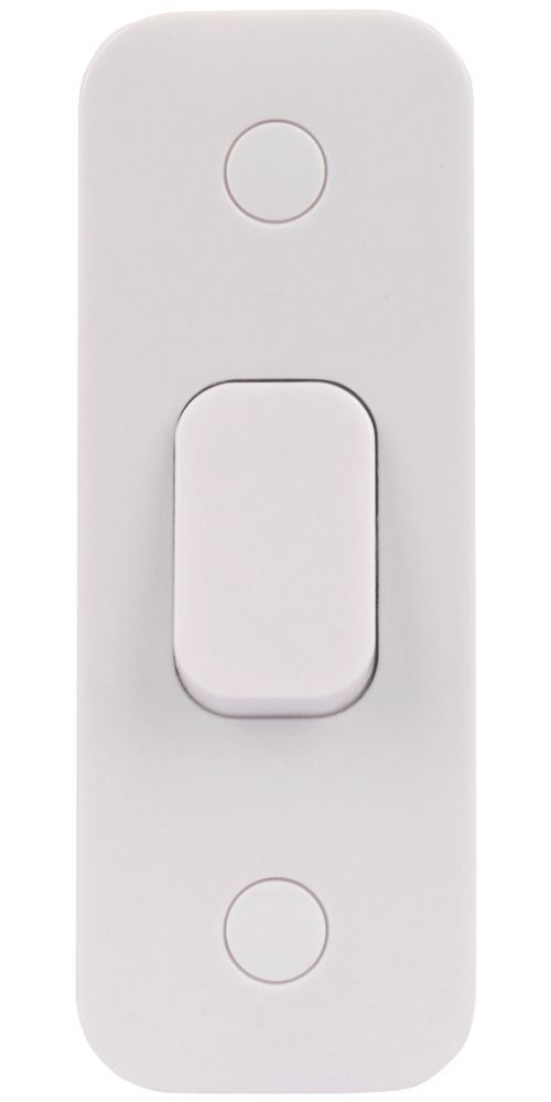 Schneider Electric Lisse 10AX 1-Gang 2-Way Retractive Architrave Switch White with White Inserts