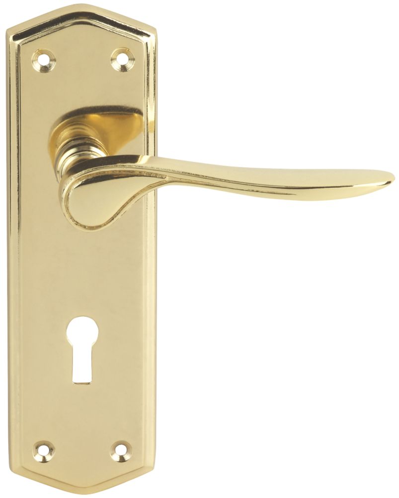 Smith & Locke Kilve LoB Lock Door Handles Pair Brass Effect Reviews