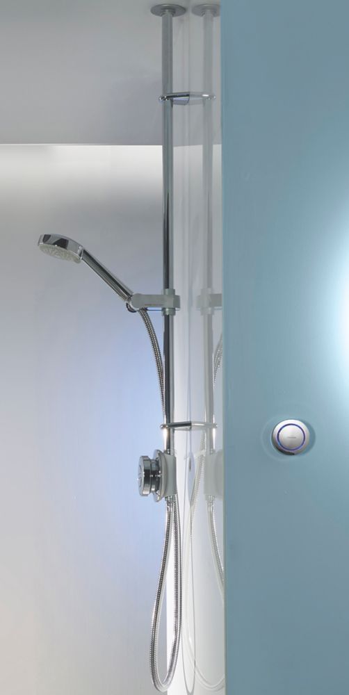 Aqualisa Quartz HP/Combi Ceiling-Fed Chrome Thermostatic Digital Mixer Shower