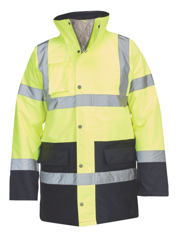 Hi-Vis Traffic Jacket Yellow / Blue Medium 51