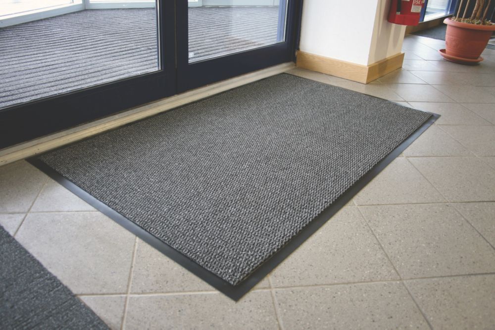 COBA Europe VP010602 Vyna-Plush Entrance Mat Black / Steel 1500mm x 1500mm