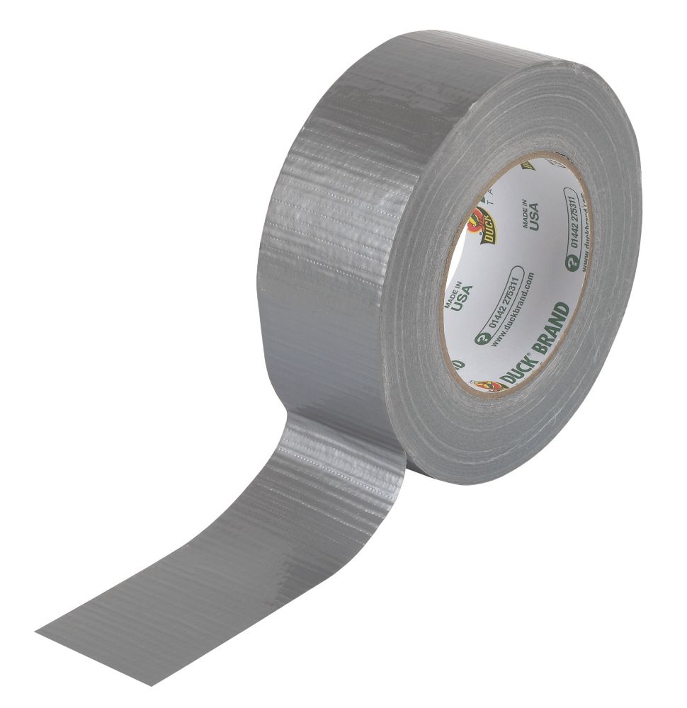 Duck Original Cloth Tape 50 Mesh Silver 50m X 50mm Duct Tape Screwfix Com