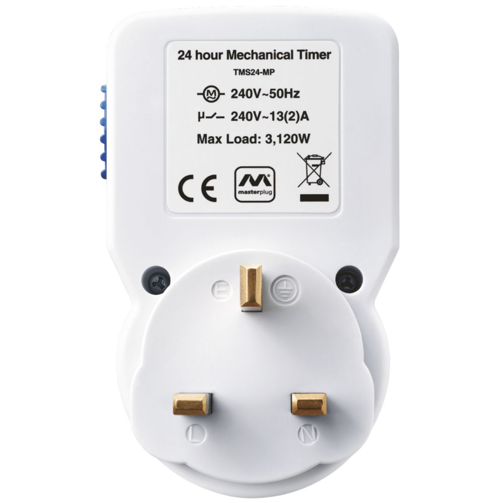 Masterplug Plug-In Mechanical Daily 24 Hour Timer 240V