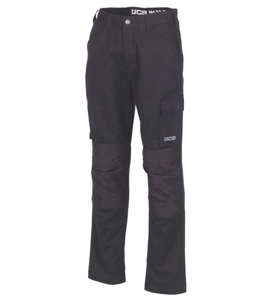 JCB Essential Cargo Trousers Black 36