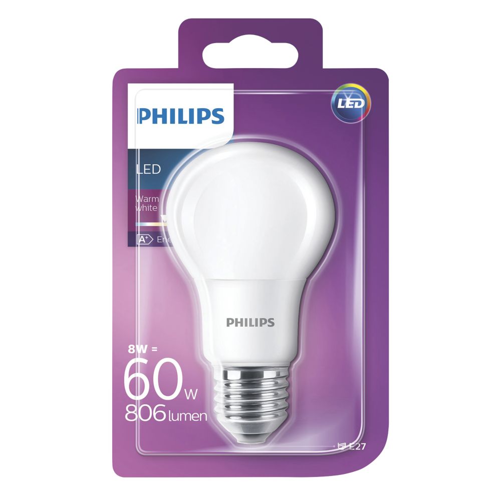 Philips ES GLS LED Light Bulb 806lm 8W