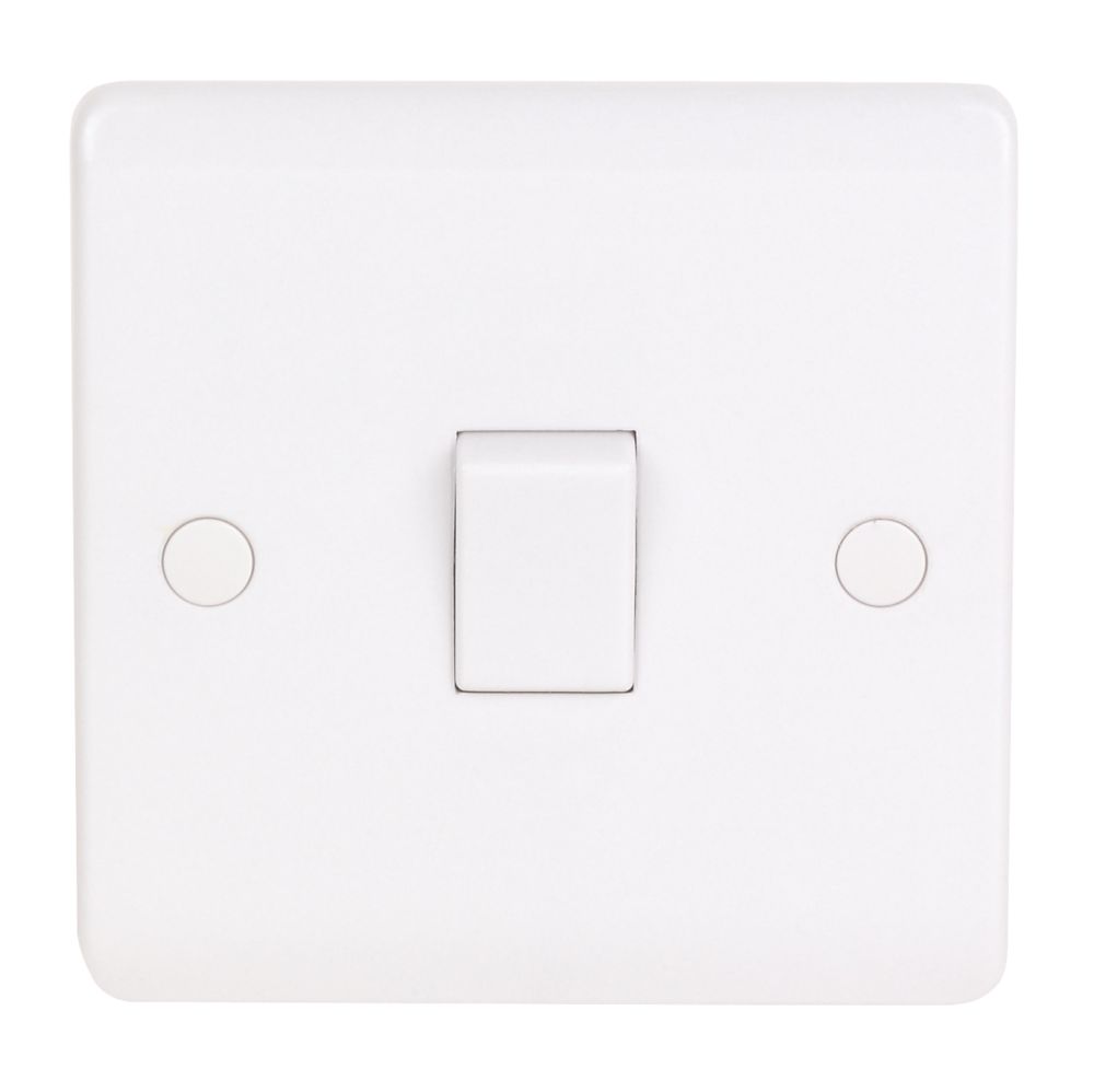 LAP 45A 1-Gang DP Cooker Switch White with White Inserts