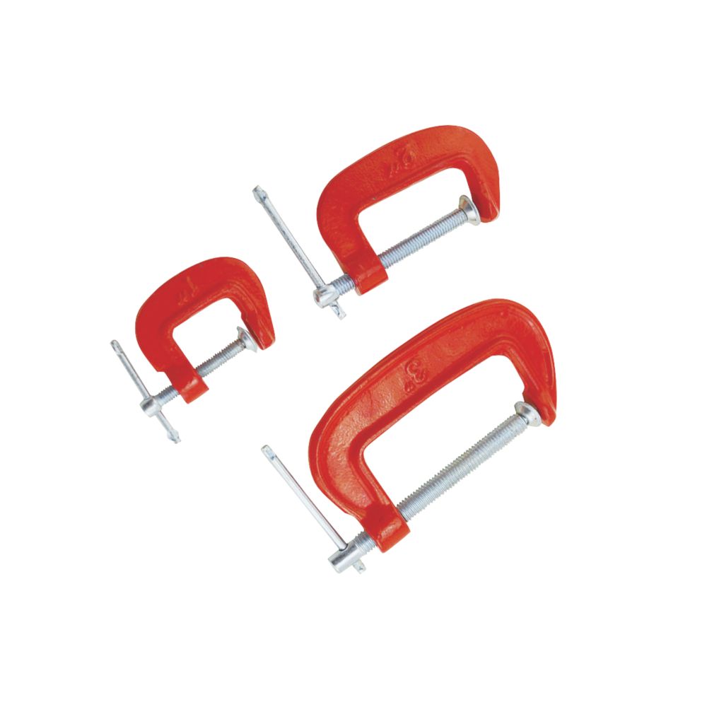 g clamp set 3 pack clamps screwfix com bookshelves for heavy books