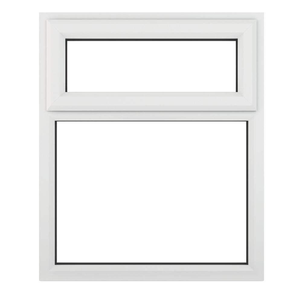 Crystal Top Opening Double Glazed Casement White Upvc Window 1190 X 1115mm Windows Screwfix Com