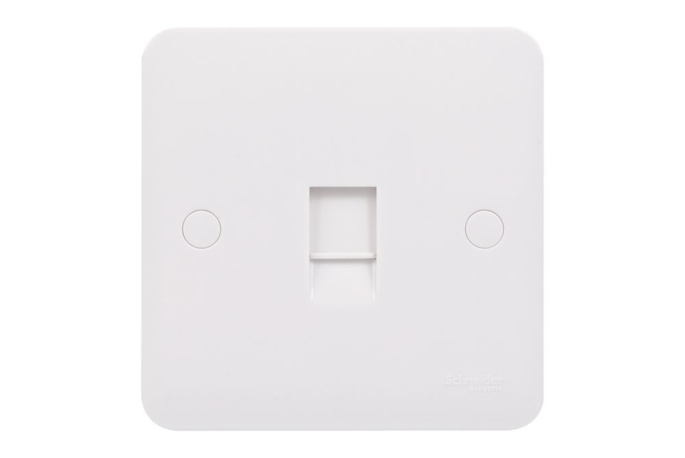 Schneider Electric Lisse RJ45 Ethernet Socket White with White Inserts