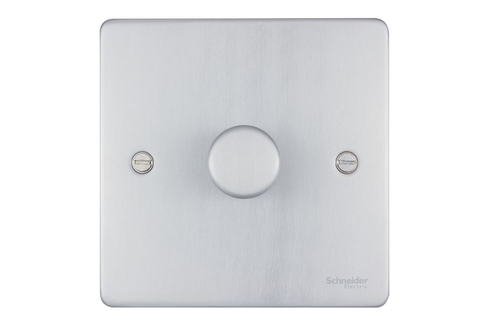 Schneider Electric Ultimate Low Profile 1-Gang 2-Way Dimmer Switch Brushed Chrome