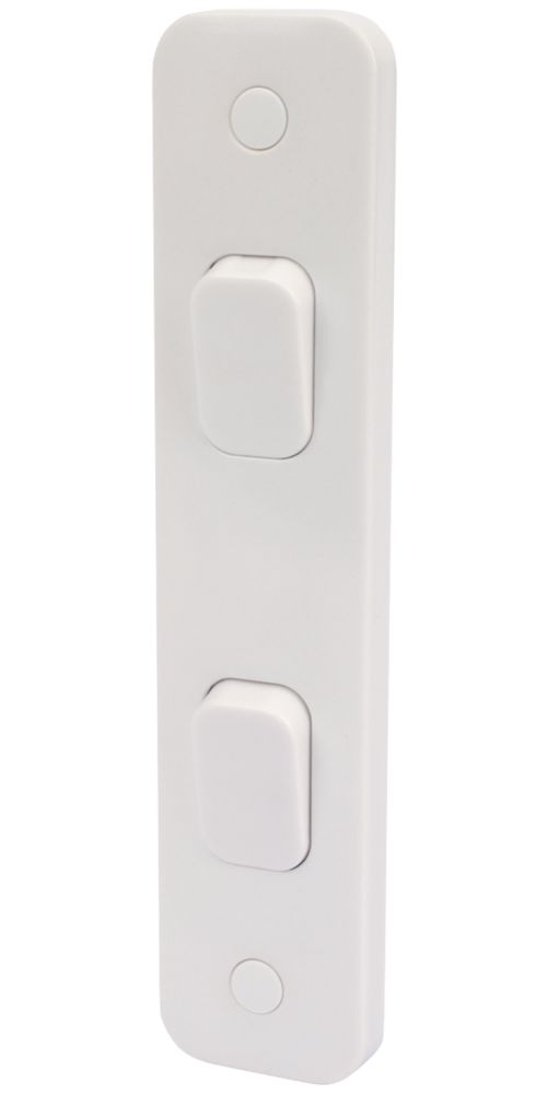 Schneider Electric Lisse 10AX 2-Gang 2-Way Rocker Switch White with White Inserts Reviews