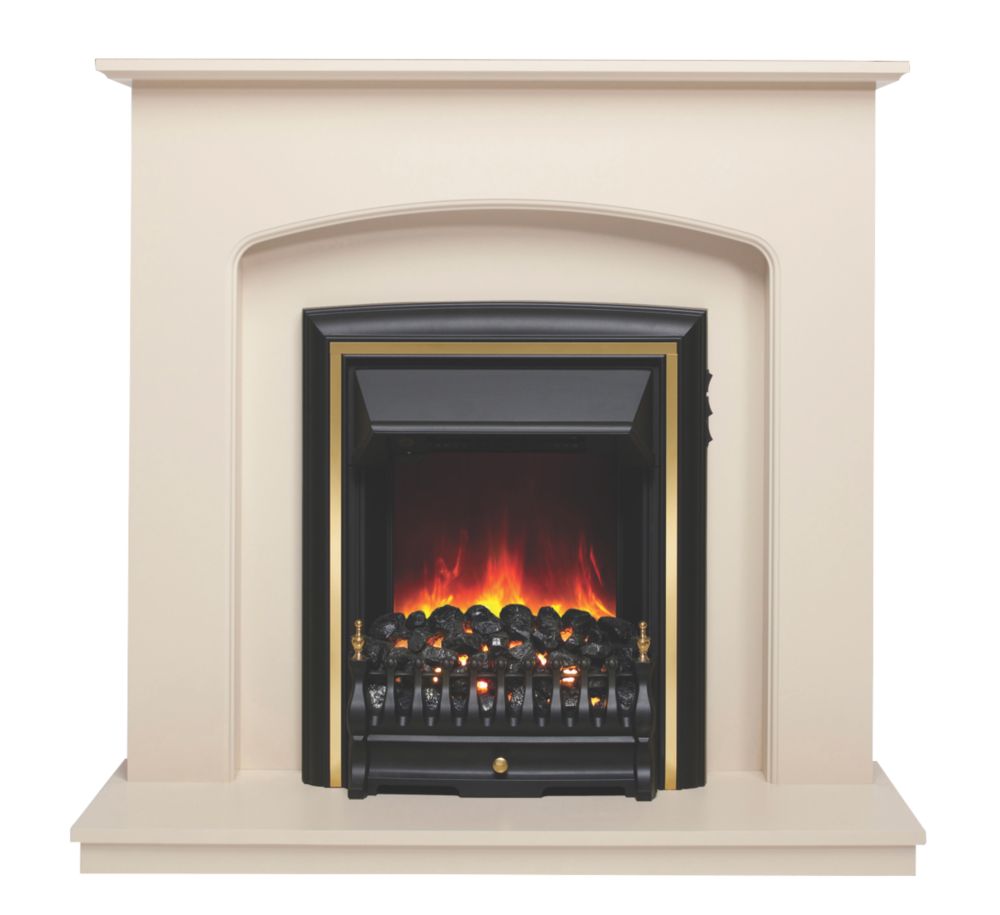 Be Modern Lusso Eco Electric Suite Ivory Effect Fire Suites