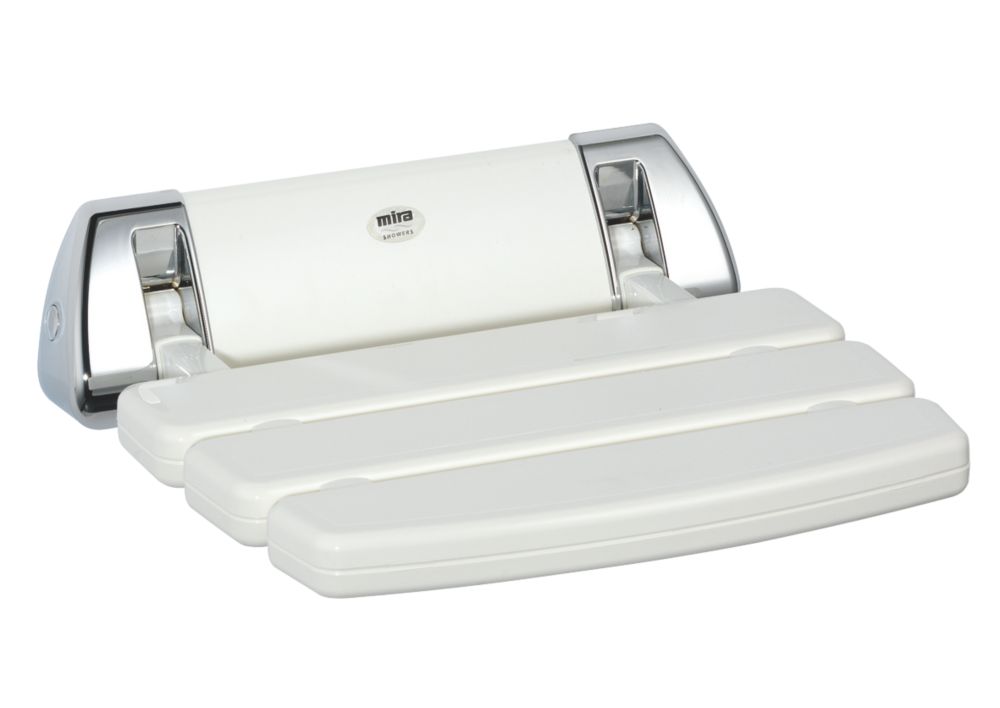 Mira Wall-Mounted Shower Seat White / Chrome Reviews