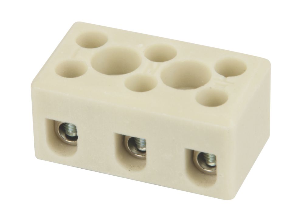 Hylec Triple Pole 24A Steatite Ceramic Terminal Blocks Pack of 5 Reviews