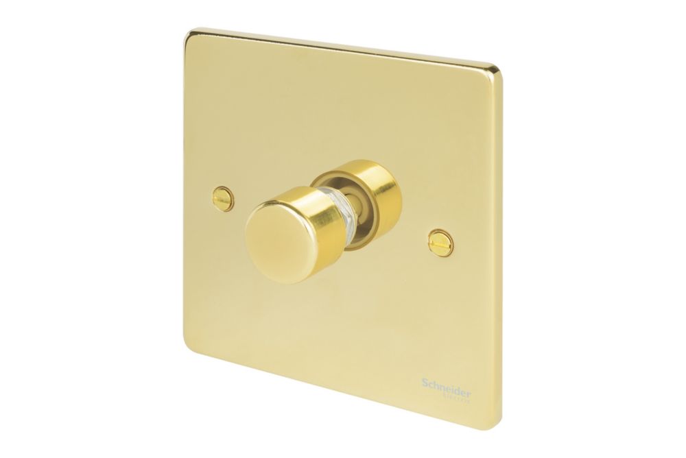 Schneider Electric Ultimate Low Profile 1-Gang 2-Way Push Dimmer Switch Polished Brass Reviews