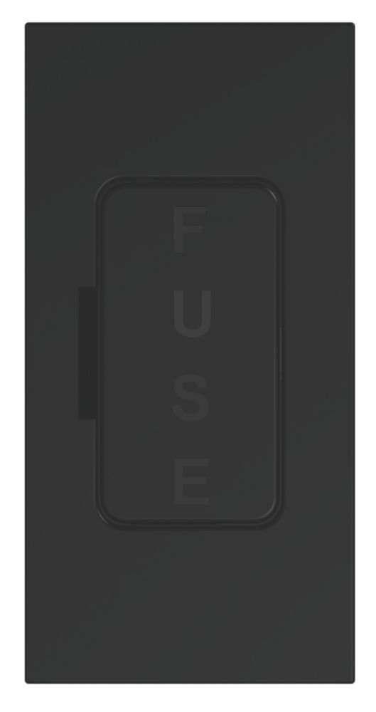 LAP 13A 1-Gang Fuse Unit Grid Module Black