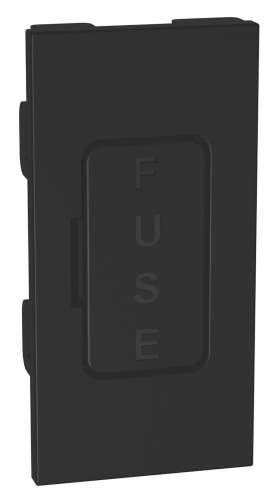 LAP 13A 1-Gang Fuse Unit Grid Module Black