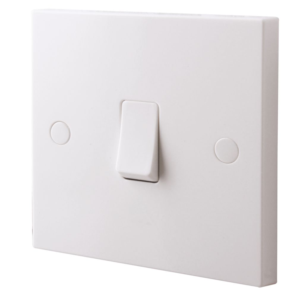 British General 900 Series 10AX 1-Gang 1-Way Light Switch White 5 Pack